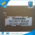 Anti tamper destructible paper seals label fragile paper security label anti tamper seal for plastic